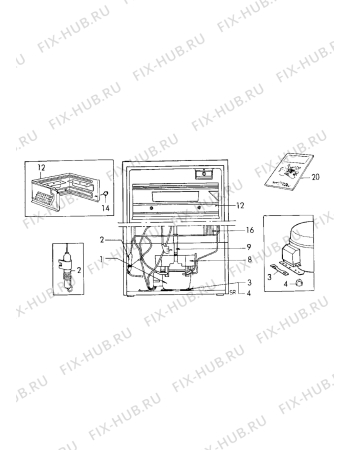 Взрыв-схема холодильника Zanussi ZFC335C - Схема узла Cooling system 017